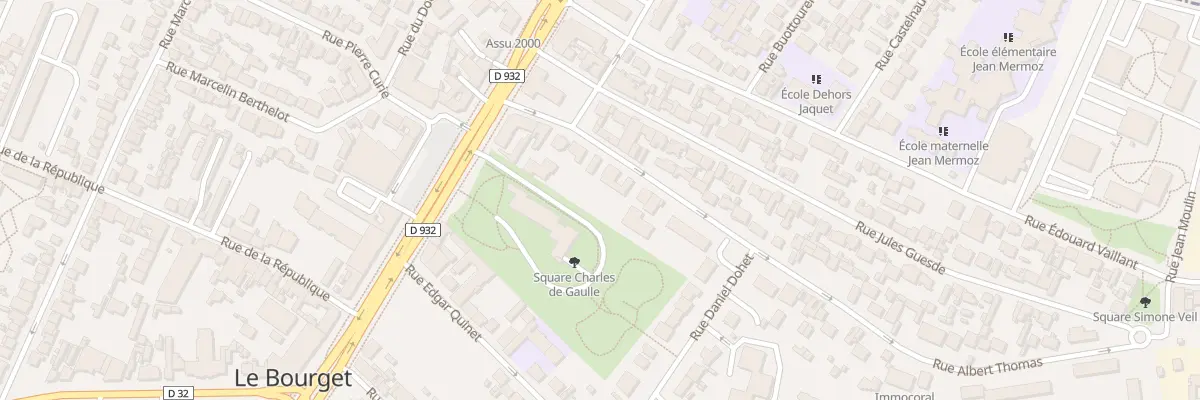 Plan du 10 Rue Albert Thomas au Bourget