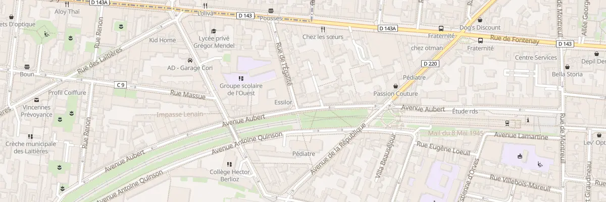 Plan du 2 Rue de l’Egalité à Vincennes