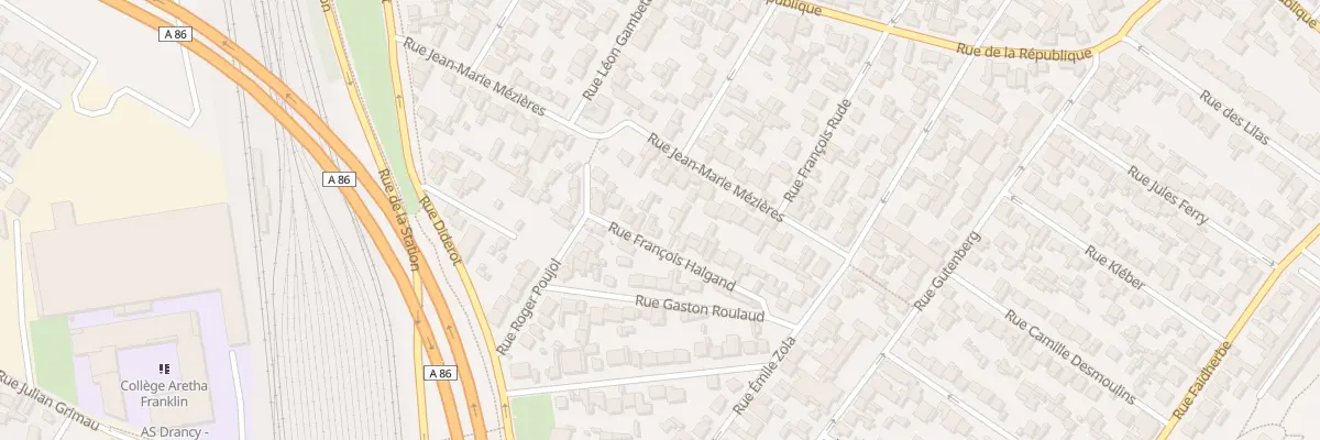 Plan du 20 Rue Francois Halgand à Drancy