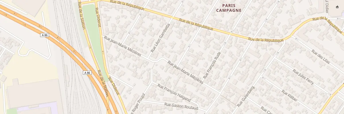 Plan du 28 Rue Jean Marie Mezieres à Drancy