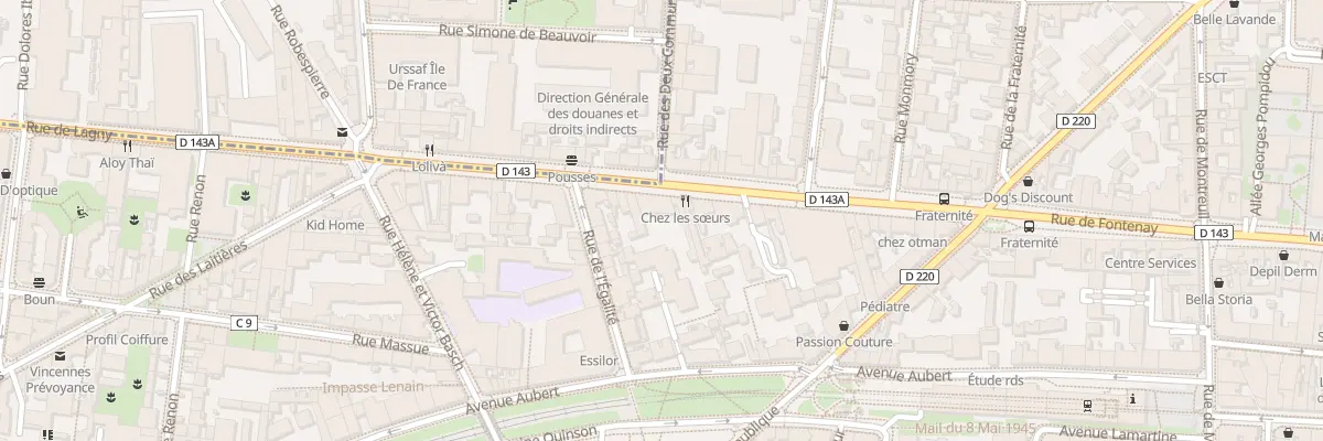 Plan du 179 Rue de Fontenay à Vincennes