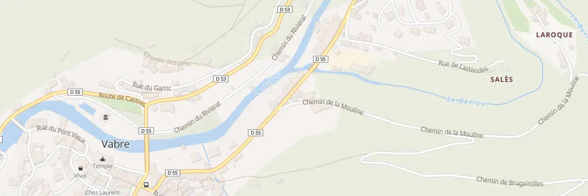 Plan du 1 Che de La Mouline à Vabre