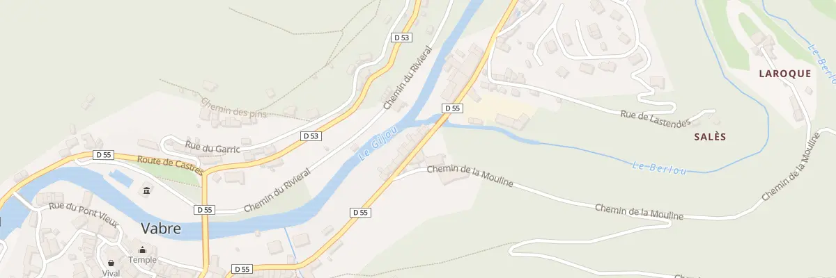 Plan du 13 Rue de Berlou à Vabre
