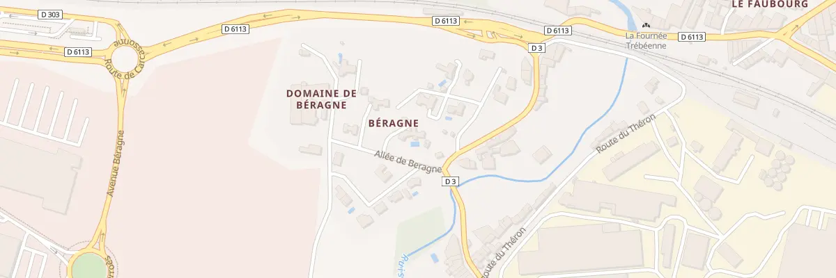 Plan du 3 All de Beragne à Aragon