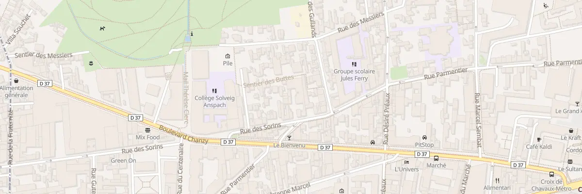 Plan du 70 Rue Parmentier à Montreuil