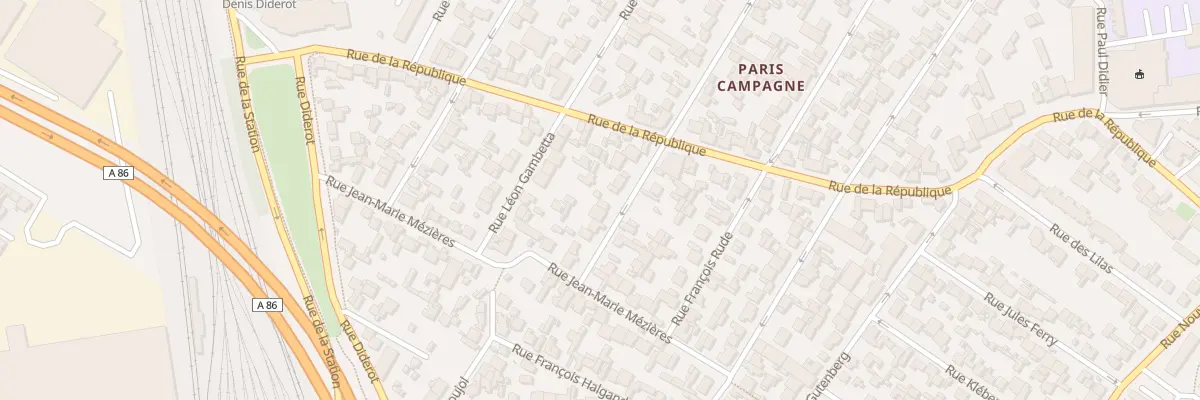Plan du 96 Rue Rouget de l’Isle à Drancy