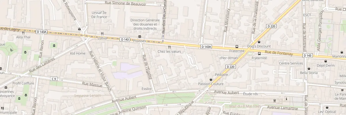 Plan du 175 Rue de Fontenay à Vincennes