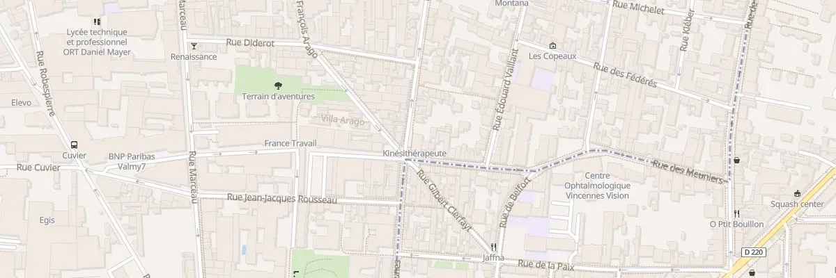 Plan du 70 Rue des Meuniers à Montreuil