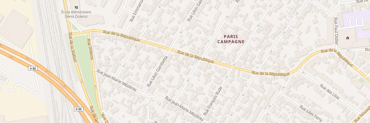 Plan du 203 Rue De La Republique à Drancy