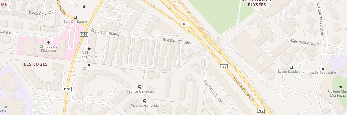 Plan du 27K Rue Paul Claudel à Évry-Courcouronnes