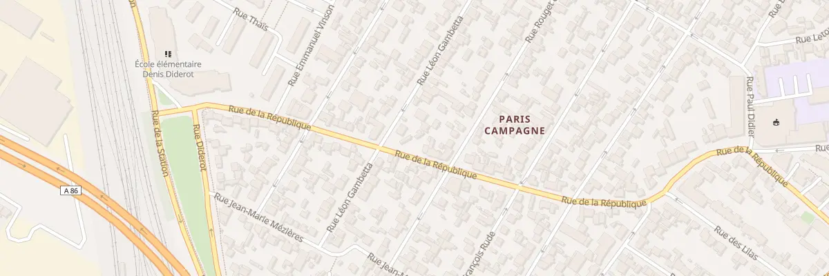 Plan du 216 Rue De La Republique à Drancy