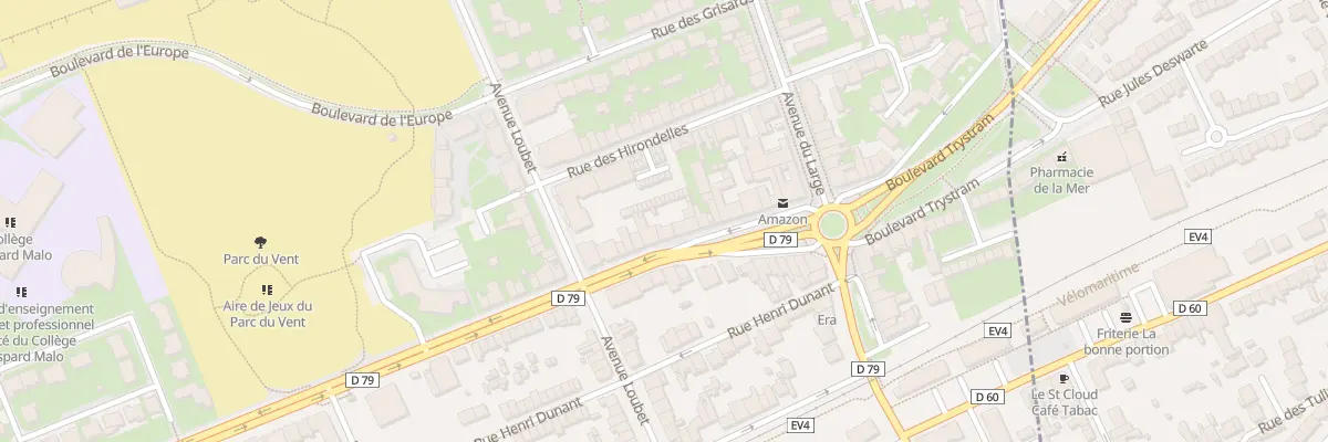 Plan du 621 Bd de la Republique Mitterran à Dunkerque