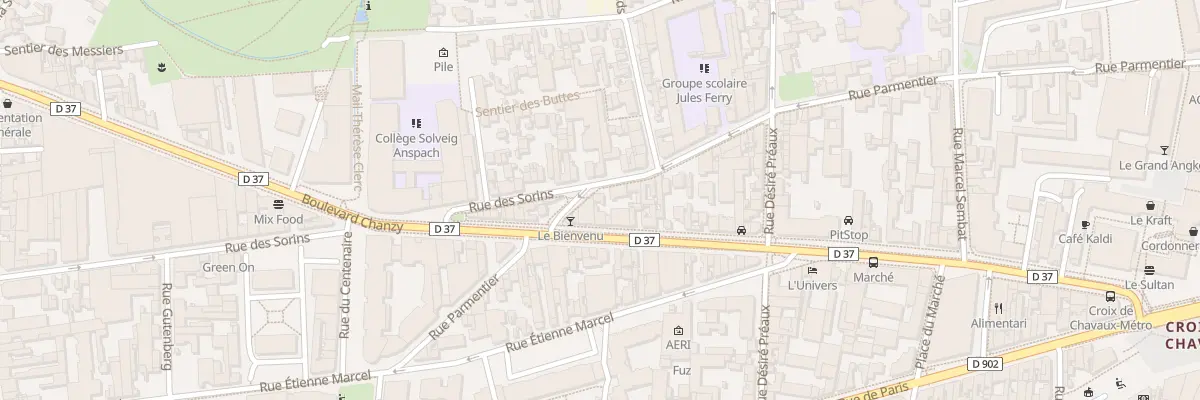 Plan du 97 Rue Parmentier à Montreuil