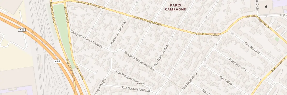 Plan du 105 Rue Rouget de l’Isle à Drancy