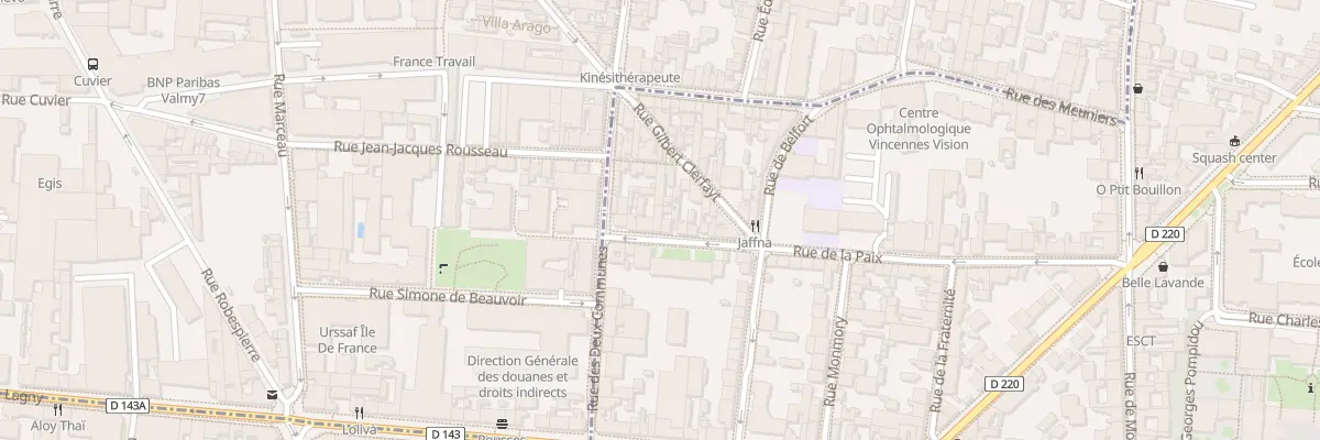 Plan du 52 Rue de la Paix à Vincennes