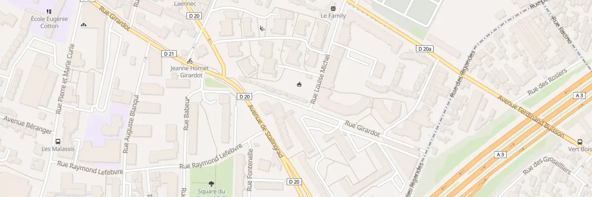 Plan du 83 Rue Girardot à Bagnolet