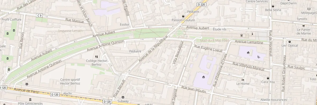 Plan du 18 Av de la République à Vincennes
