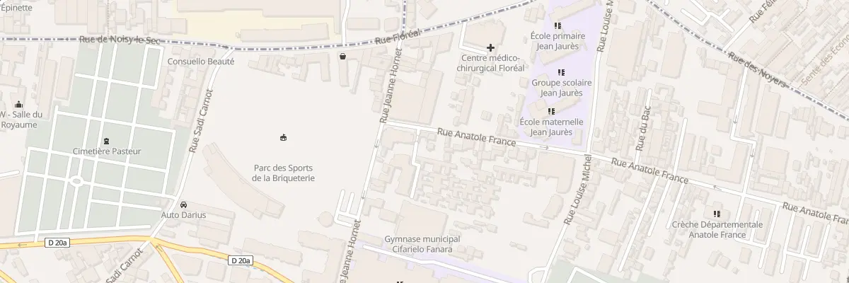 Plan du 10 Rue Anatole France à Bagnolet