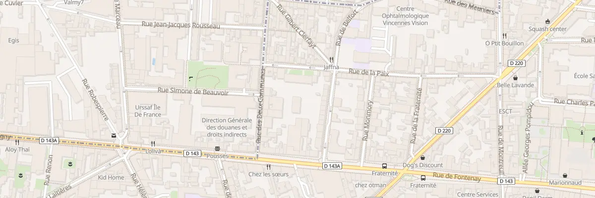 Plan du 25 Rue de la Paix à Vincennes