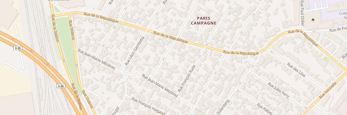 Plan du 97 Rue Rouget de l’Isle à Drancy