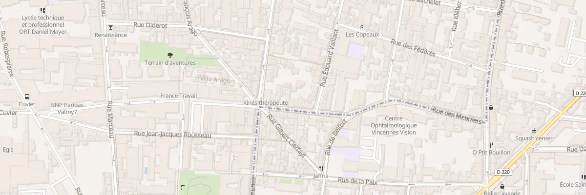 Plan du 60 Rue des Meuniers à Montreuil