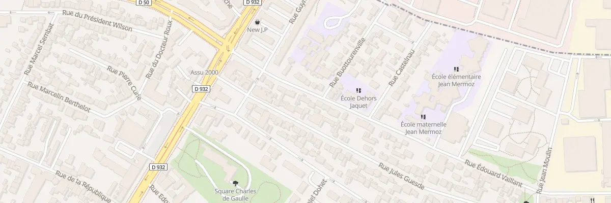 Plan du 10 Rue Edouard Vaillant au Bourget