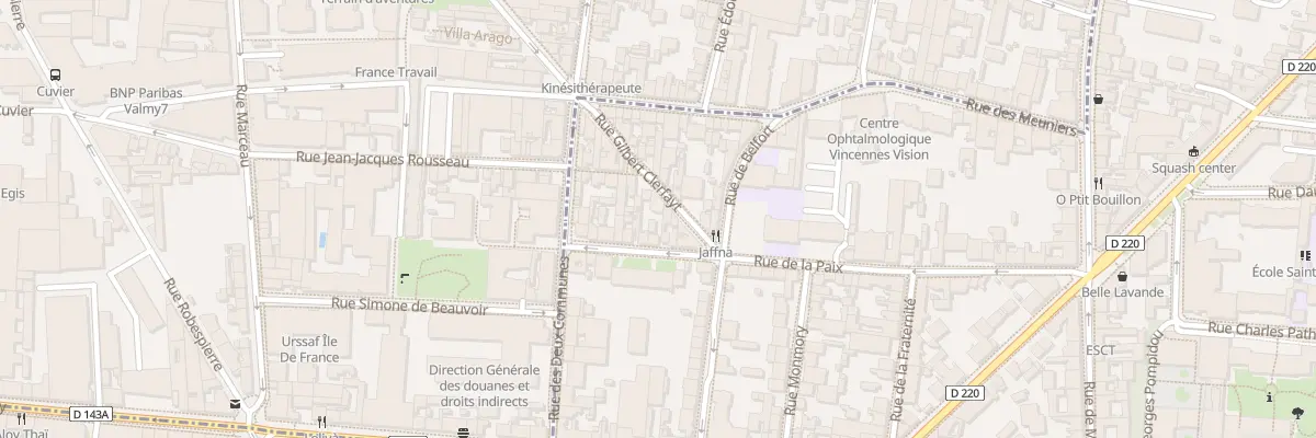 Plan du 44 Rue de la Paix à Vincennes