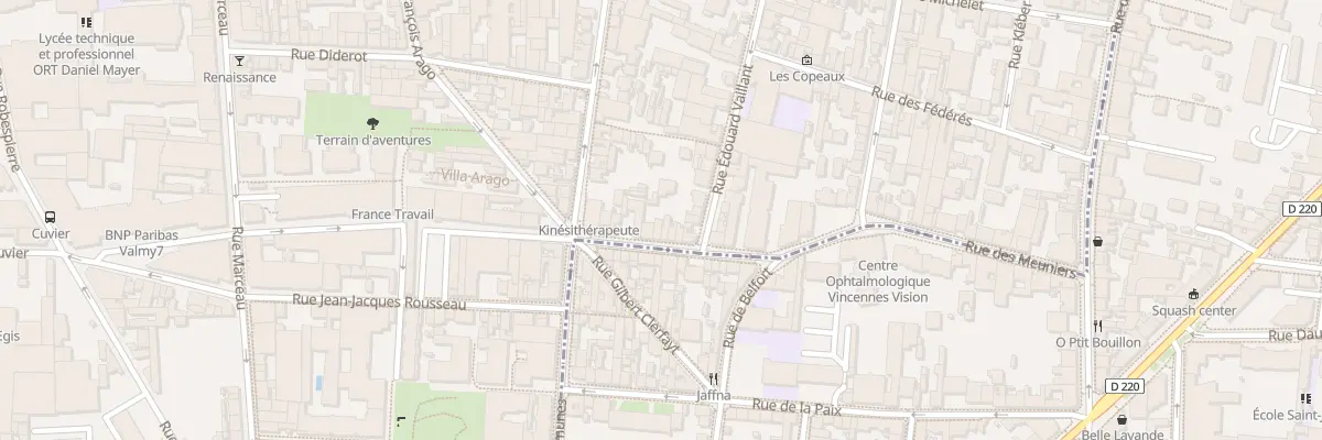 Plan du 58 Rue des Meuniers à Montreuil