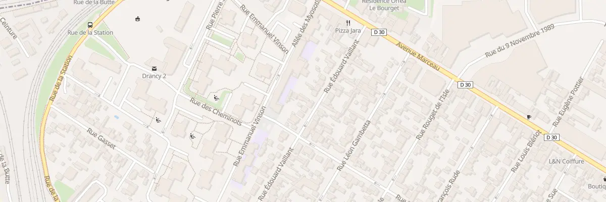 Plan du 30 Rue Edouard Vaillant à Drancy