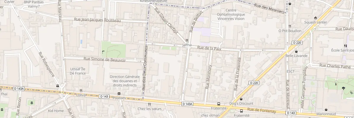 Plan du 23 Rue de la Paix à Vincennes