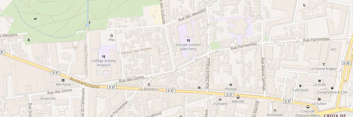 Plan du 58 Rue Parmentier à Montreuil