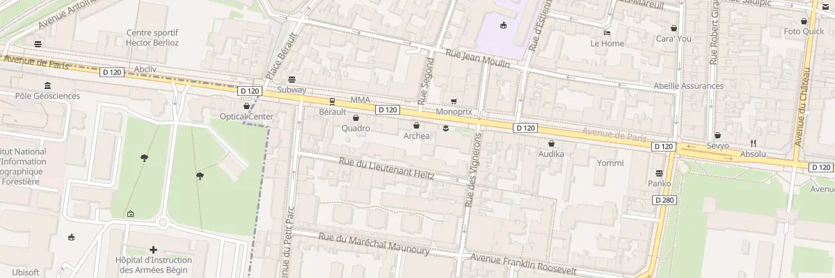 Plan du 31 Av de Paris à Vincennes