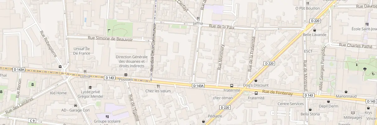 Plan du 5 Rue de Belfort à Vincennes