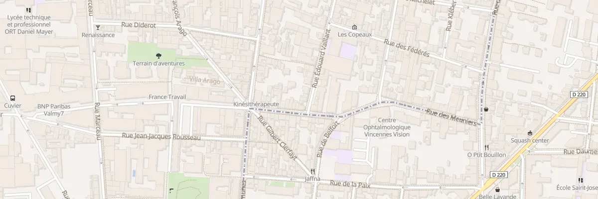 Plan du 54 Rue des Meuniers à Montreuil