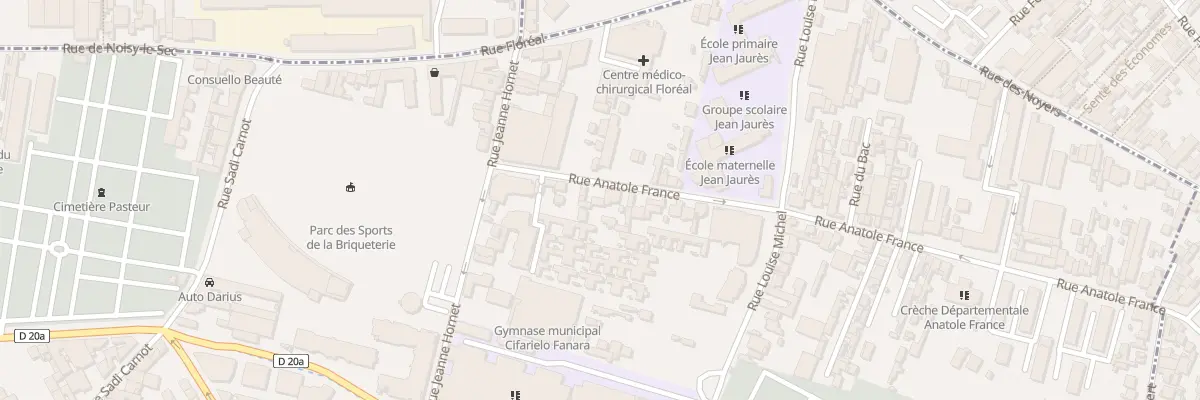 Plan du 18 Rue Anatole France à Bagnolet