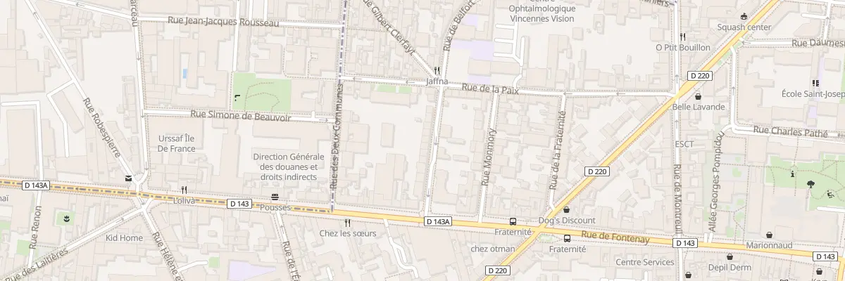 Plan du 13 Rue de Belfort à Vincennes