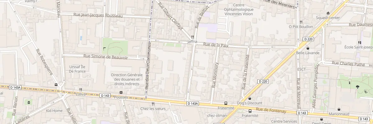 Plan du 17 Rue de Belfort à Vincennes