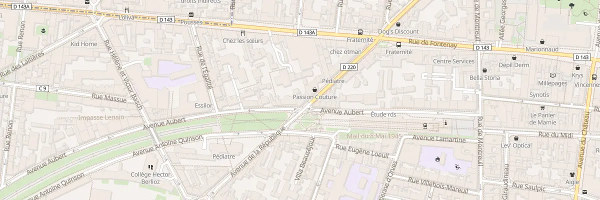 Plan du 29 Av de la République à Vincennes