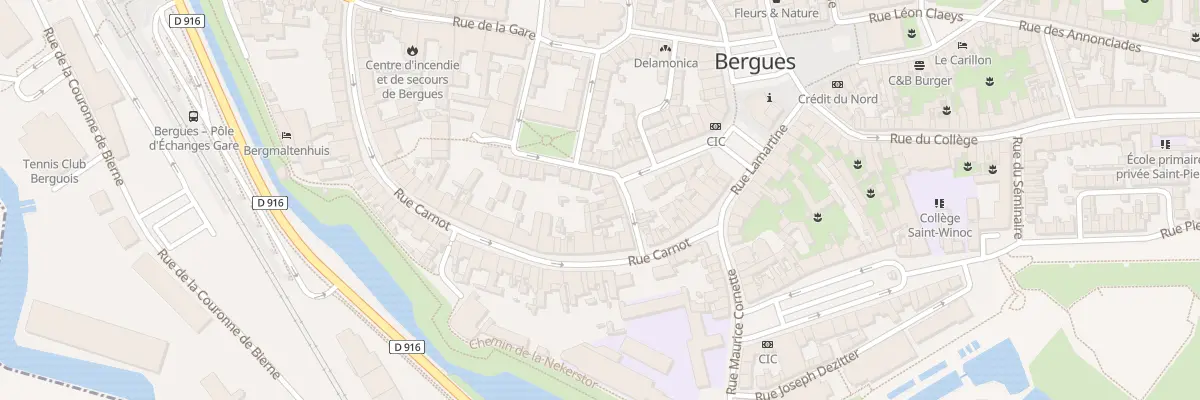 Plan du 7 Rue de la Pte Poste à Bergues