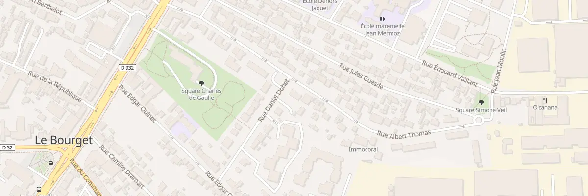 Plan du 28 Rue Albert Thomas au Bourget