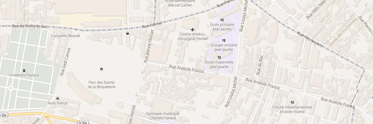Plan du 23 Rue Anatole France à Bagnolet