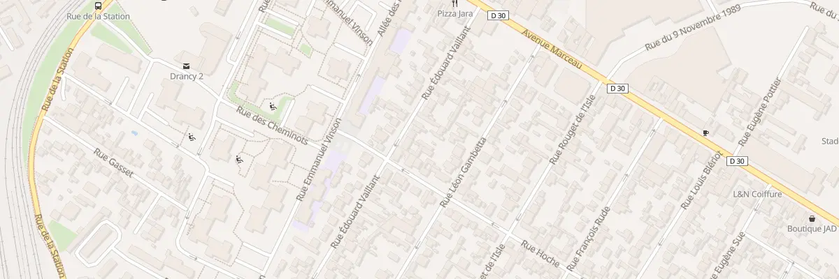 Plan du 33 Rue Edouard Vaillant à Drancy