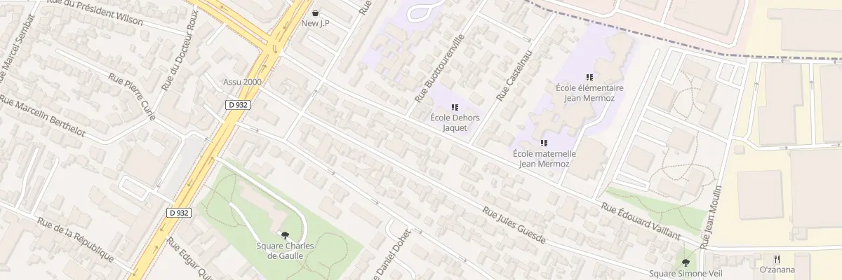 Plan du 14 Rue Edouard Vaillant au Bourget