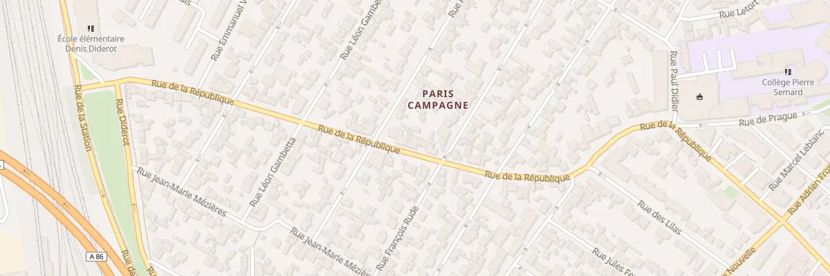 Plan du 202 Rue De La Republique à Drancy