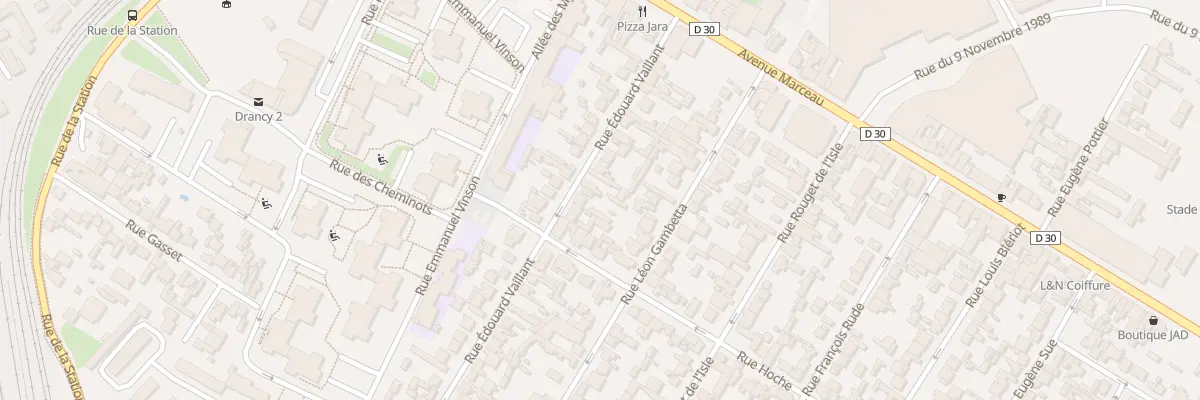 Plan du 29 Rue Edouard Vaillant à Drancy