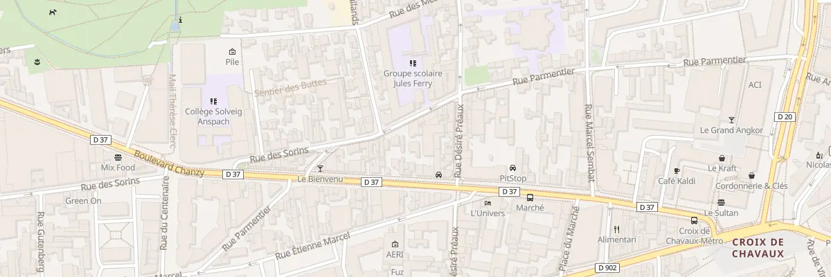 Plan du 75 Rue Parmentier à Montreuil
