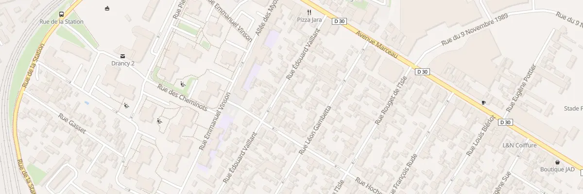 Plan du 27 Rue Edouard Vaillant à Drancy