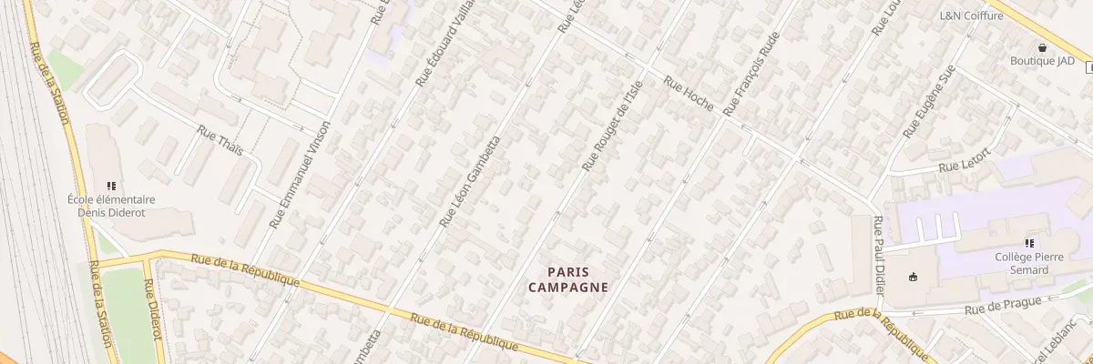 Plan du 62 Rue Rouget de l’Isle à Drancy