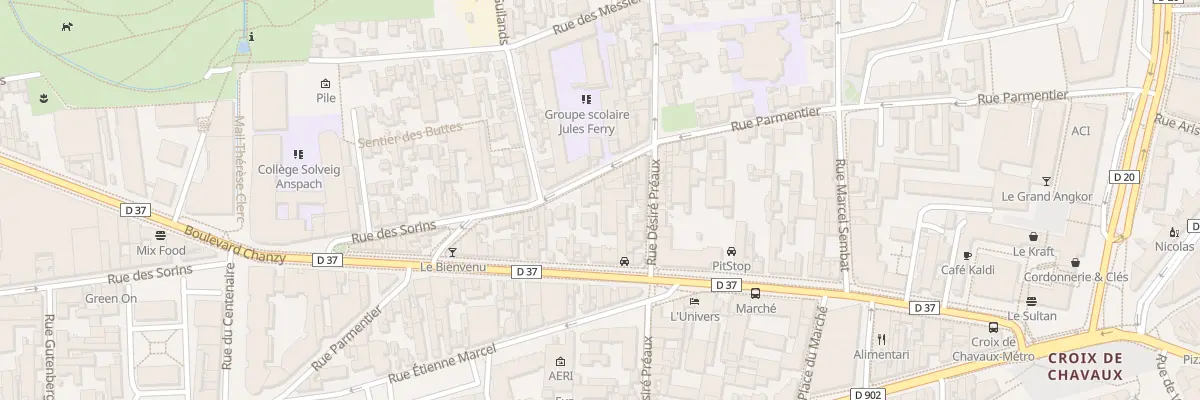 Plan du 71 Rue Parmentier à Montreuil