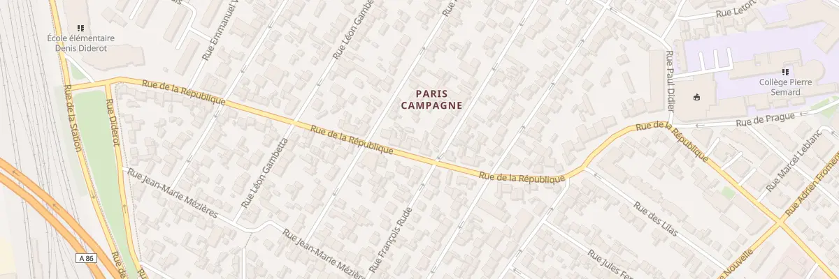Plan du 200 Rue De La Republique à Drancy